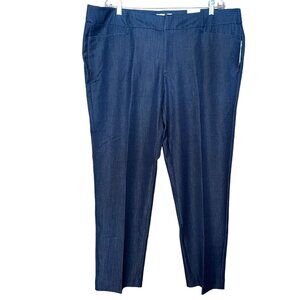 NWT Christopher & Banks Womens Tummy Slimmer Pants Size 22W Navy Denim